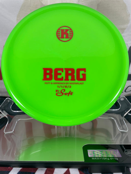 Kastaplast Berg K1 Soft 175g Green w/ Red Foil Putter
