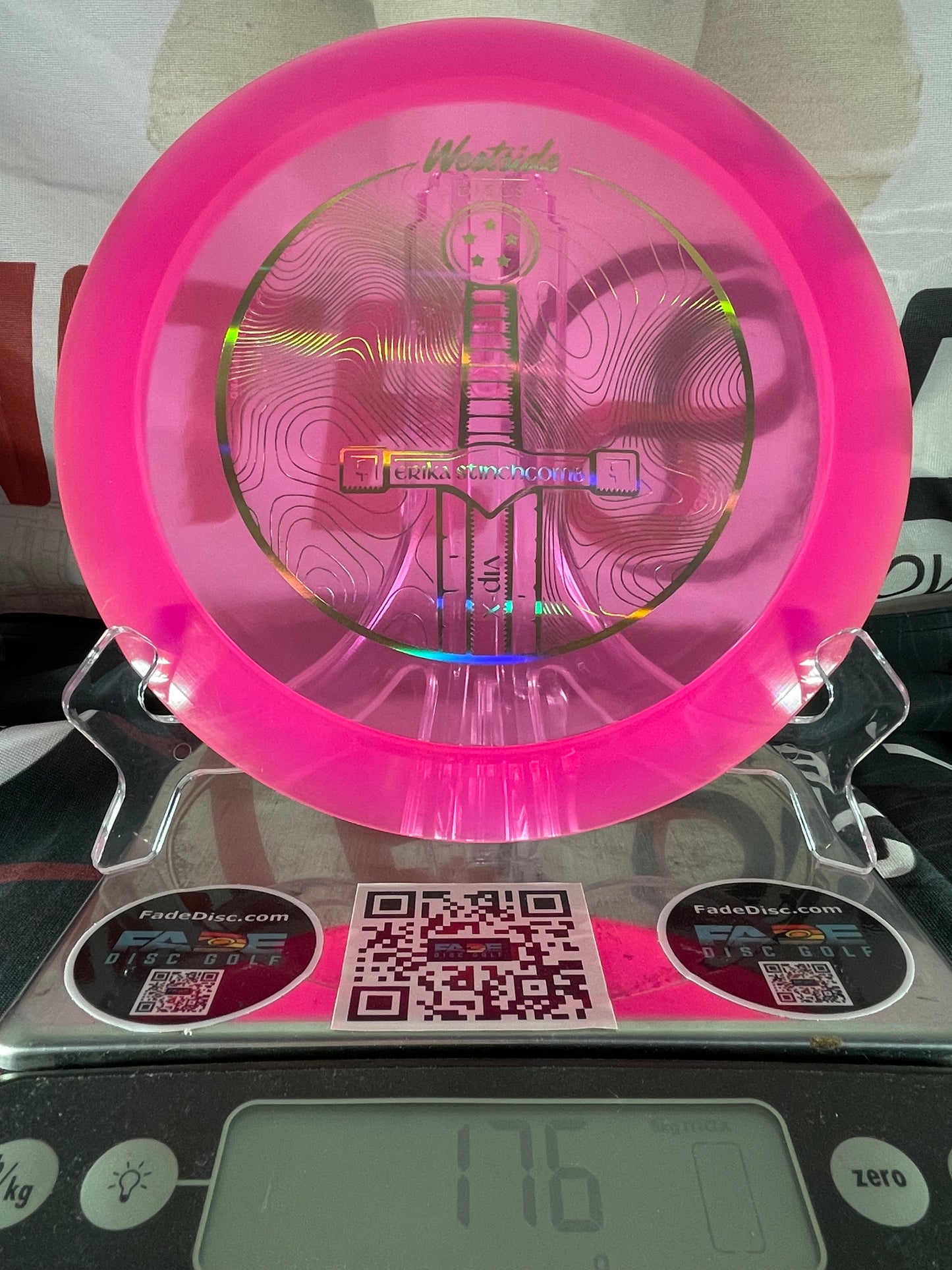 Westside Sword VIP-X 176g Pink w/ Gold Foil Stinchcomb Distance Driver