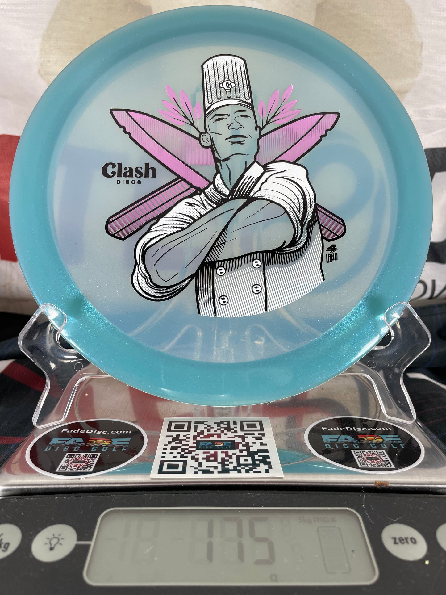 Clash Spice Steady 175g Blue Glitter w/ White Chef Purple Knives Foil Distance Driver