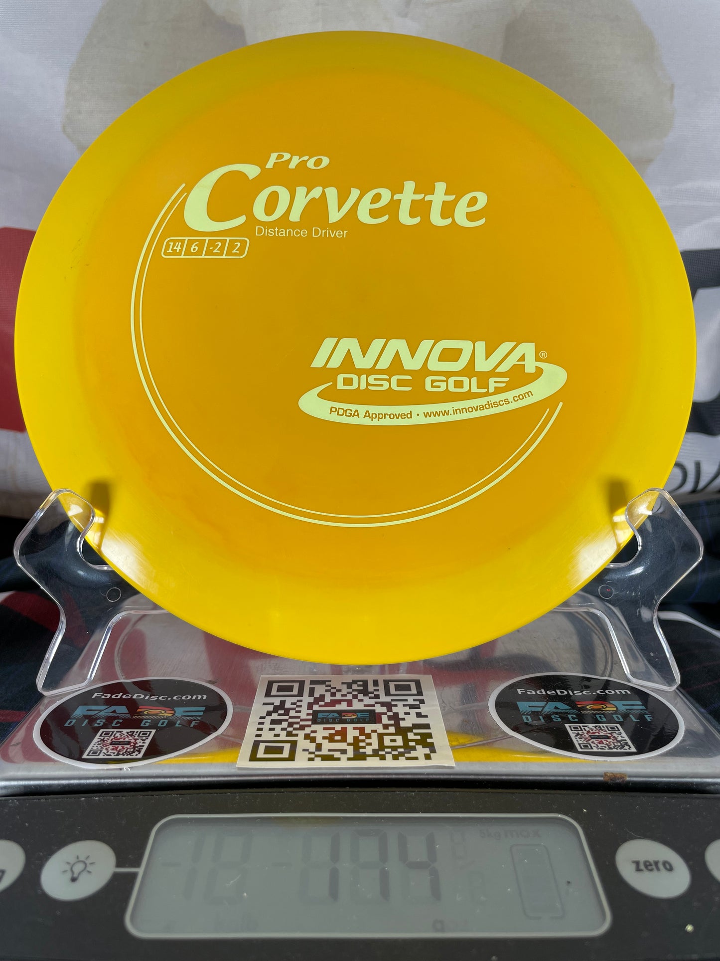 Innova Corvette Pro 174g Yellow w/ Yellow Foil Distance Driver