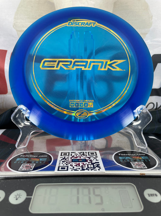 Discraft Crank Z Line 175g Blue w/ Gold Foil Distance Driver
