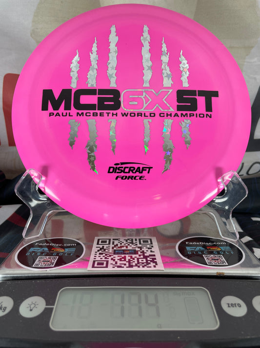 Discraft Force ESP 174g Pink w/ Silver Stars Claws Foil McBeast 6 Claw Distance Driver