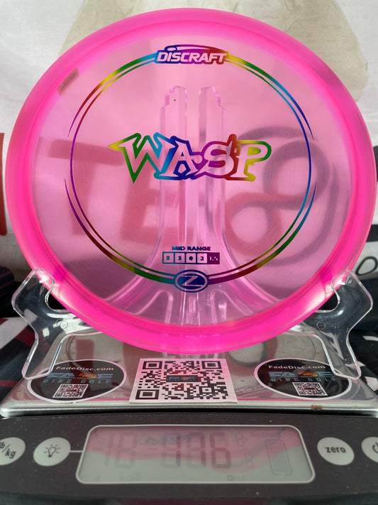 Discraft Wasp Z Line 176g Pink w/ Rainbow Foil Midrange