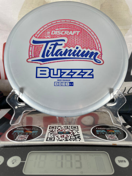 Discraft Buzzz Titanium Silver w/ Blue-Red Foil 173g Midrange