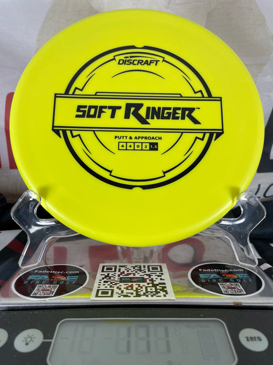 Discraft Soft Ringer Putter Line Yellow w/ Black Foil 171g Putter