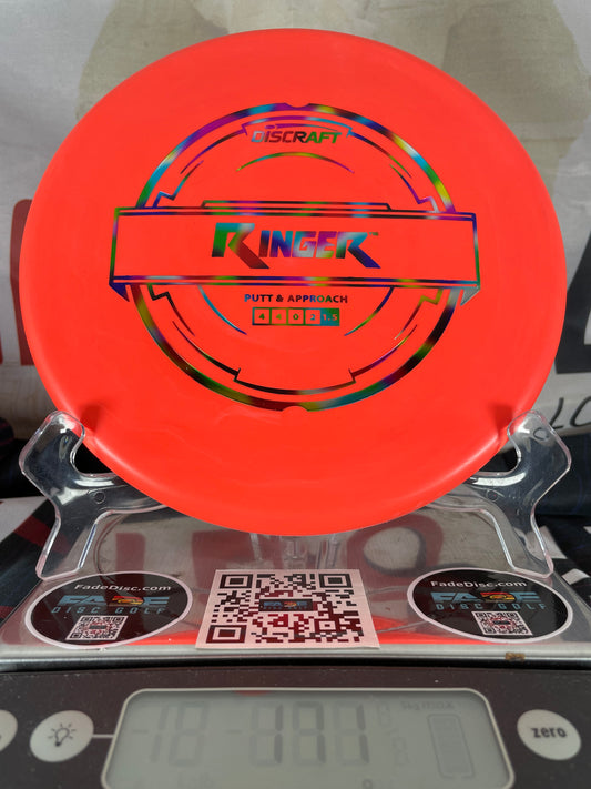 Discraft Ringer Putter Line Orange w/ Rainbow Foil 171g Putter