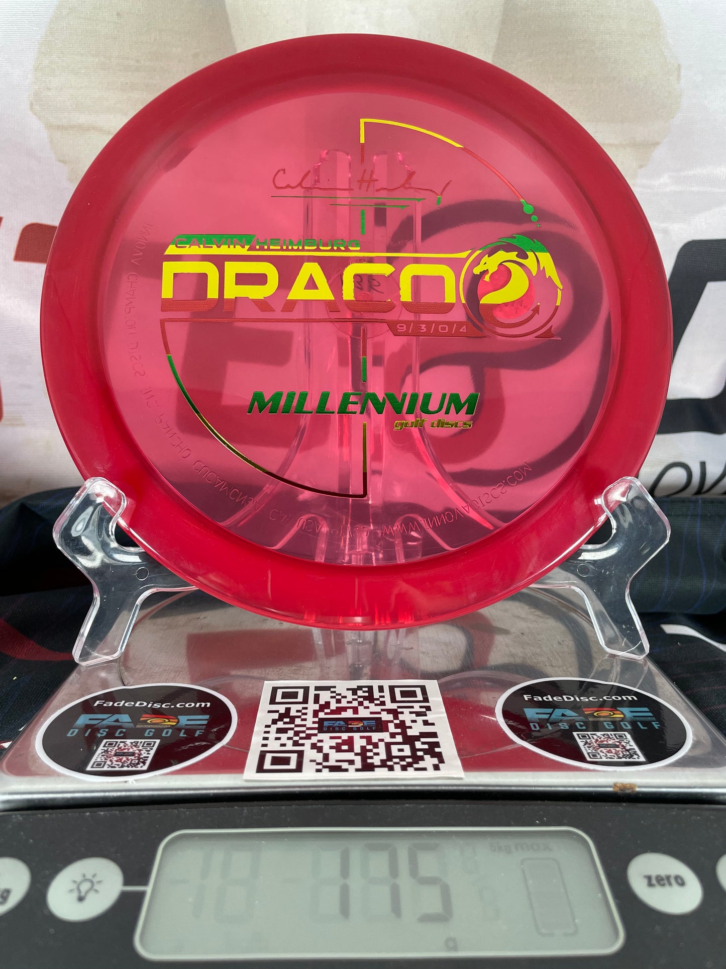 Millennium Draco Quantum 175g Pink w/ Rasta Foil Heimburg Signature Series Distance Driver