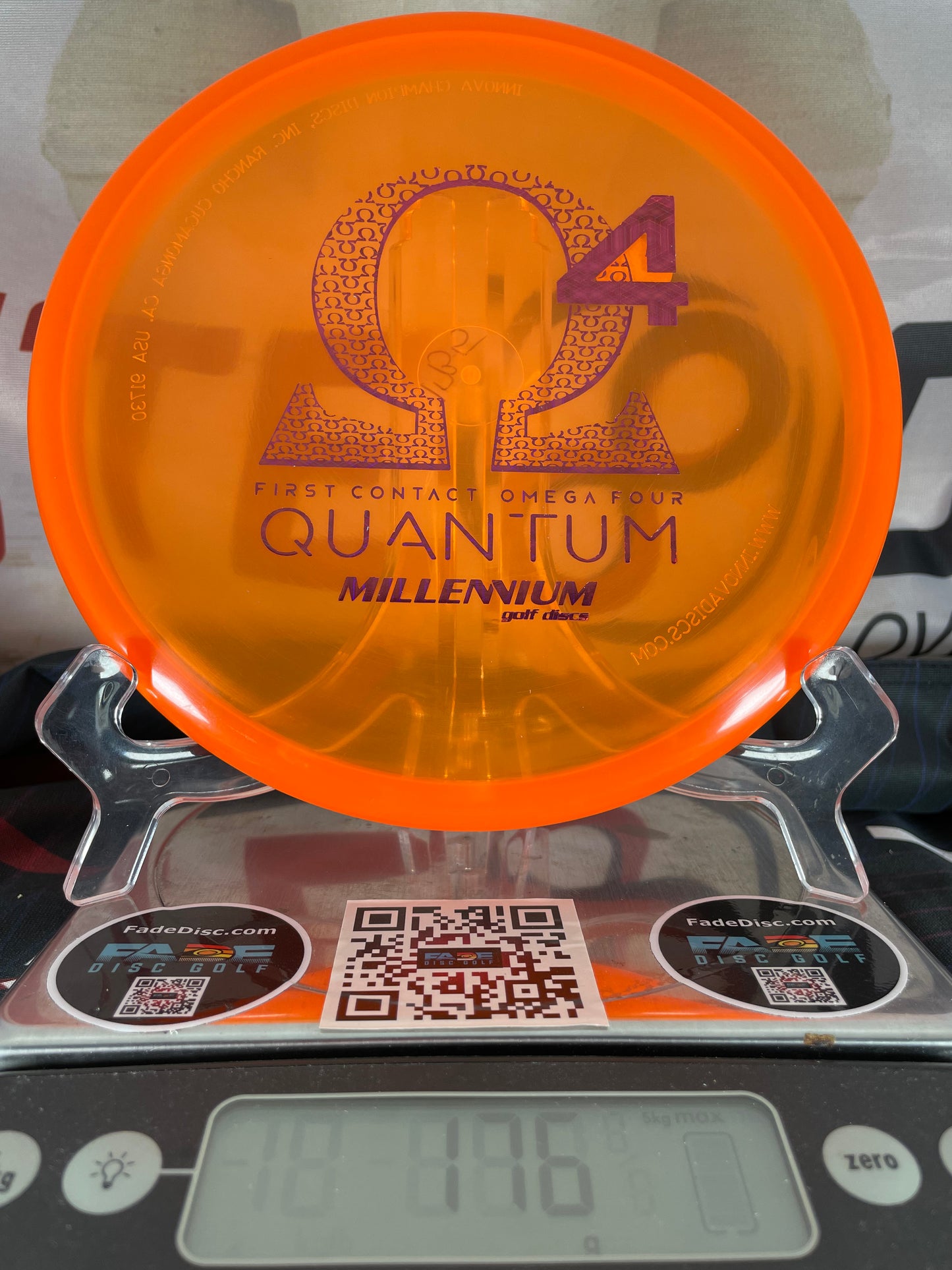 Millennium Omega 4 Quantum 176g Orange w/ Pink "Tron" Foil Putter
