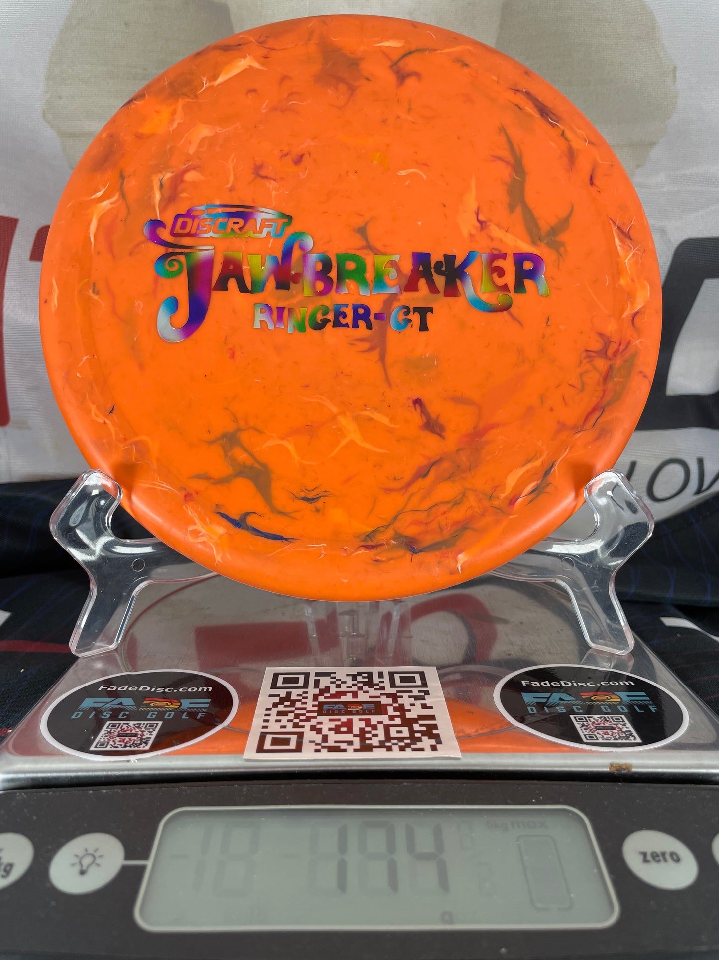 Discraft Ringer GT Jawbreaker Orange w/ Rainbow Foil 174g Putter