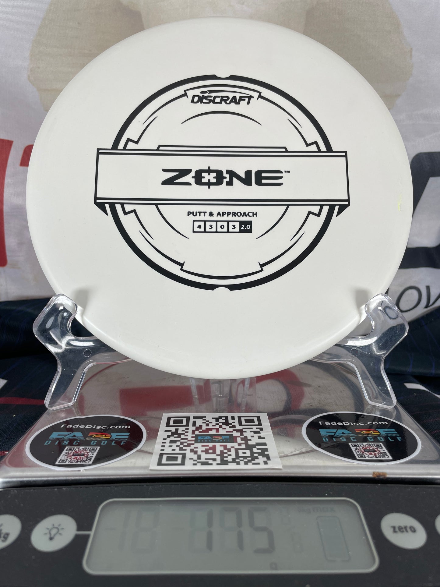Discraft Zone Putter Line White w/ Black Foil 175g Putter
