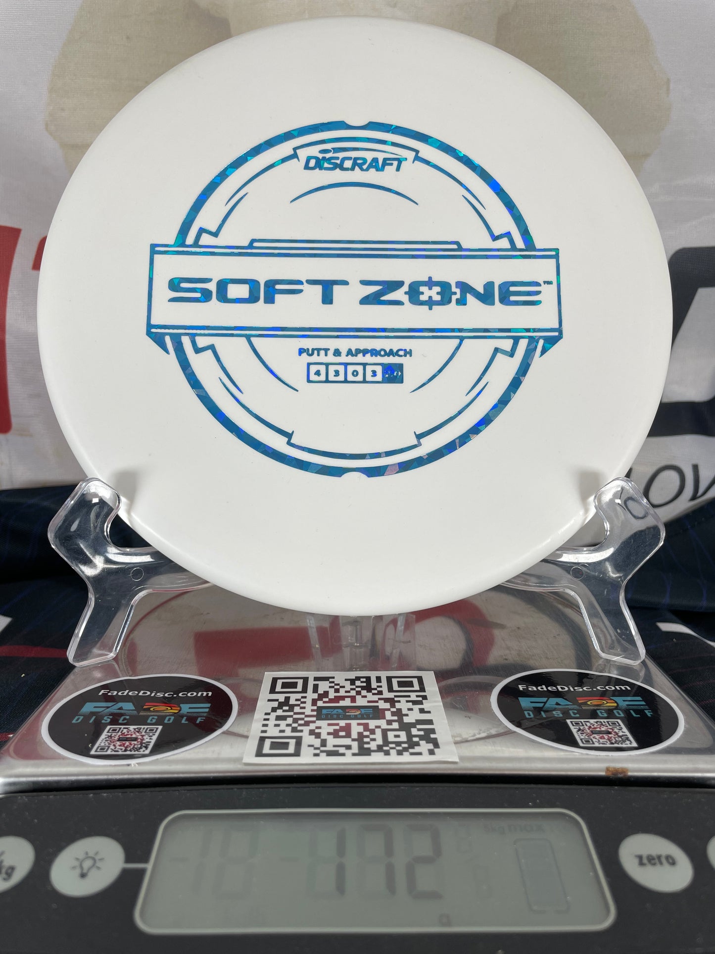 Discraft Zone Soft Putter Line White w/ Blue Shatter Foil 172g Putter