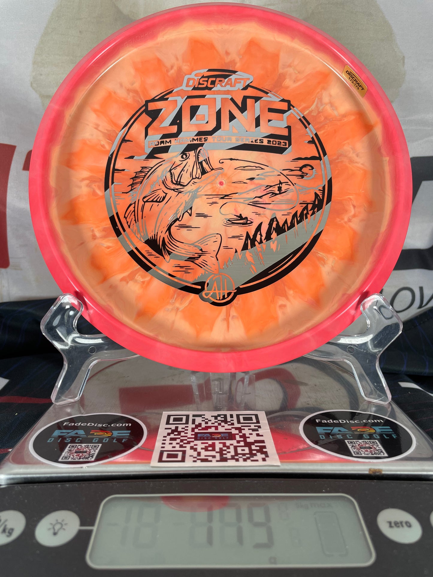 Discraft Zone ESP 179g Orange Swirl w/ Pink Rim Hammes 2023 Tour Series Putter