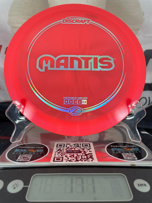 Discraft Mantis Z Line Red w/ Silver Foil 171g Fairway Driver