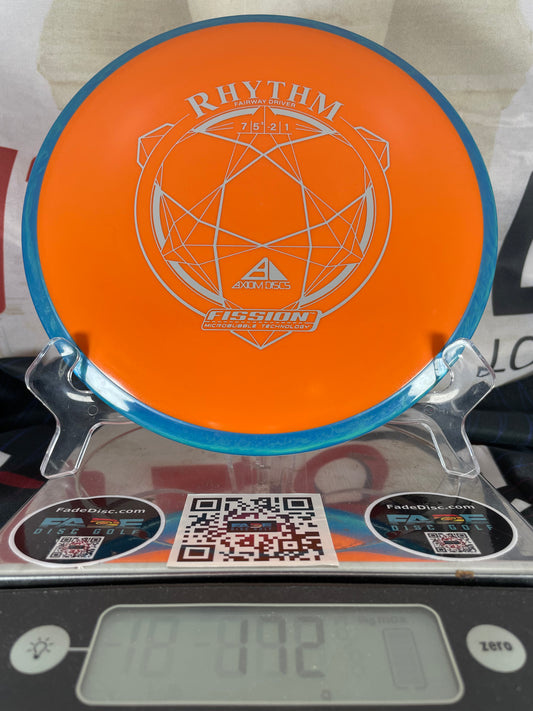 Axiom Rhythm Fission 172g Orange w/ Blue Swirl Rim Fairway Driver