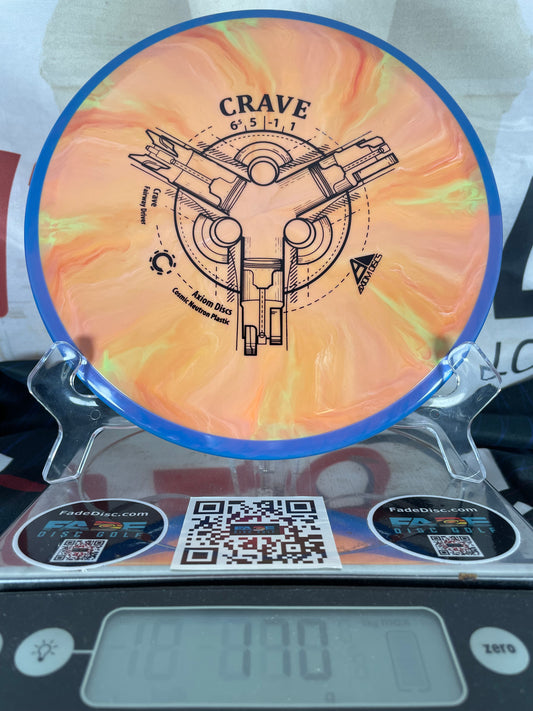 Axiom Crave Cosmic Neutron 170g Orange Swirl w/ Blue Rim Fairway Driver