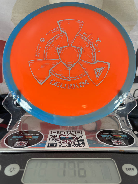 Axiom Delirium Neutron 176g Orange w/ Blue Swirly Rim Distance Driver