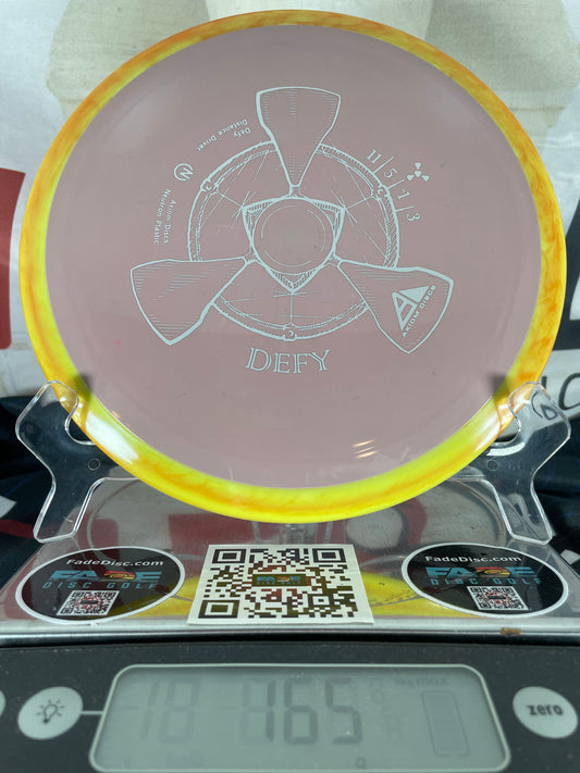 Axiom Defy Neutron 165g Pink w/ Orange Swirl Rim Distance Driver