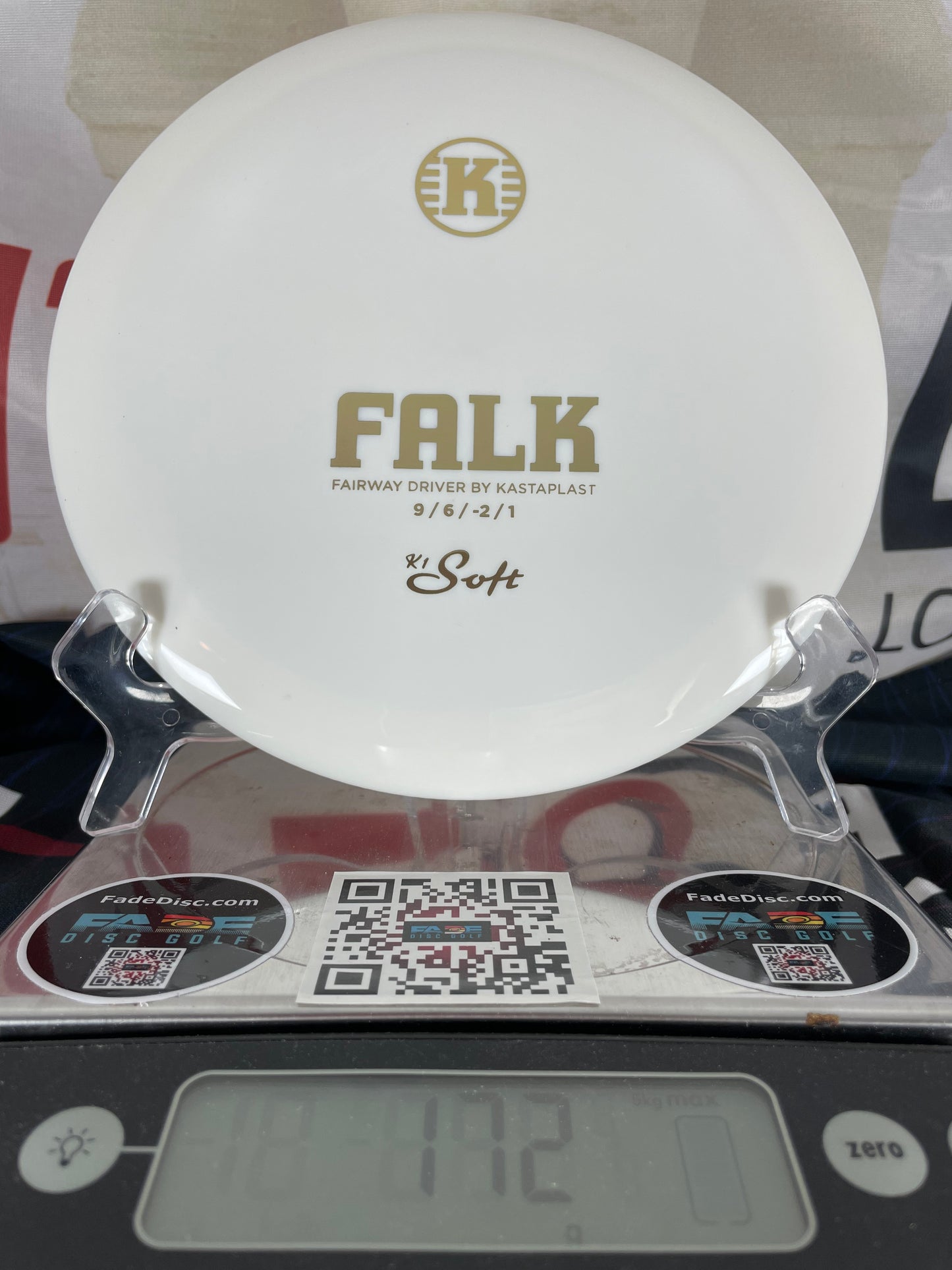 Kastaplast Falk K1 172g White w/ Gold Foil Fairway Driver