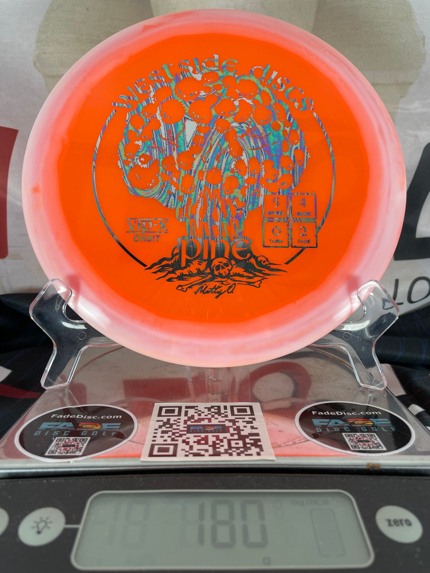 Westside Pine VIP-X Orbit 175g Orange Swirl w/ Oil Slick Foil Matty-O Midrange