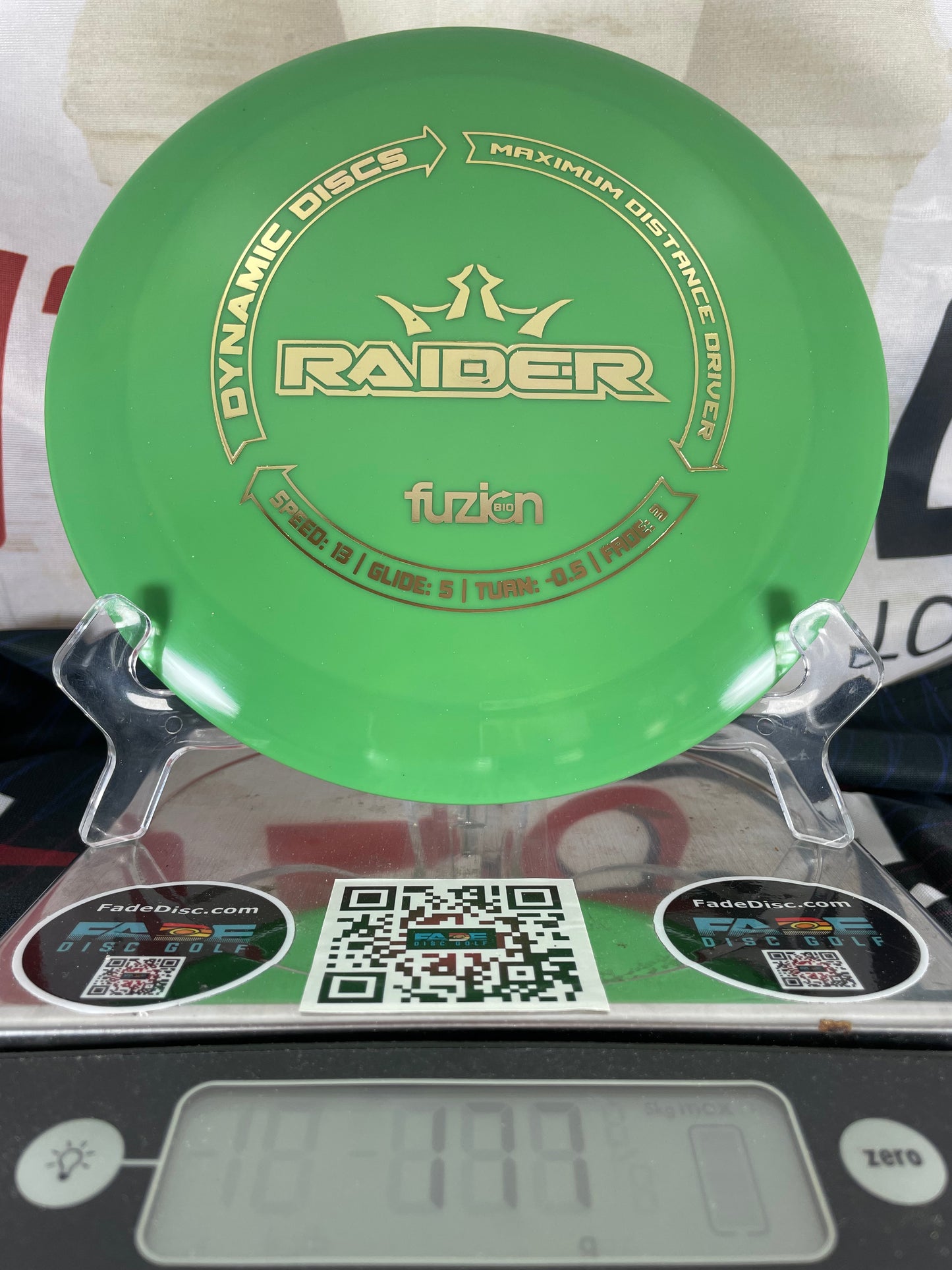 Dynamic Discs Raider BioFuzion 177g Green w/ Gold Foil Distance Driver