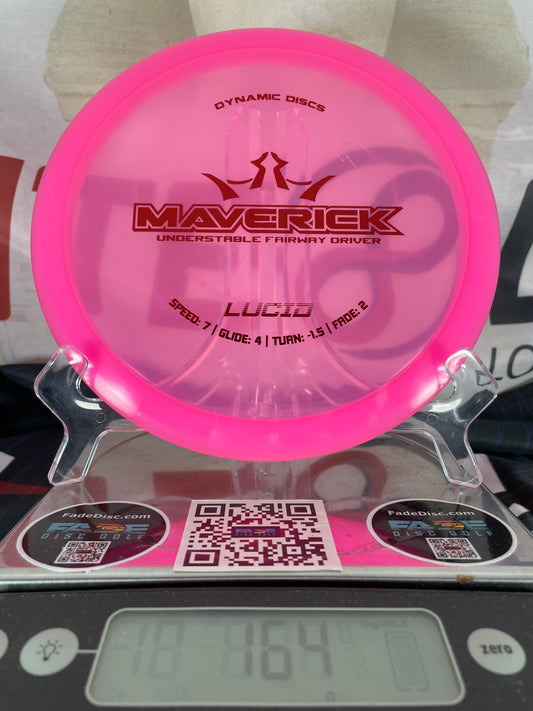 Dynamic Discs Maverick Lucid 164g Pink w/ Red Foil Fairway Driver