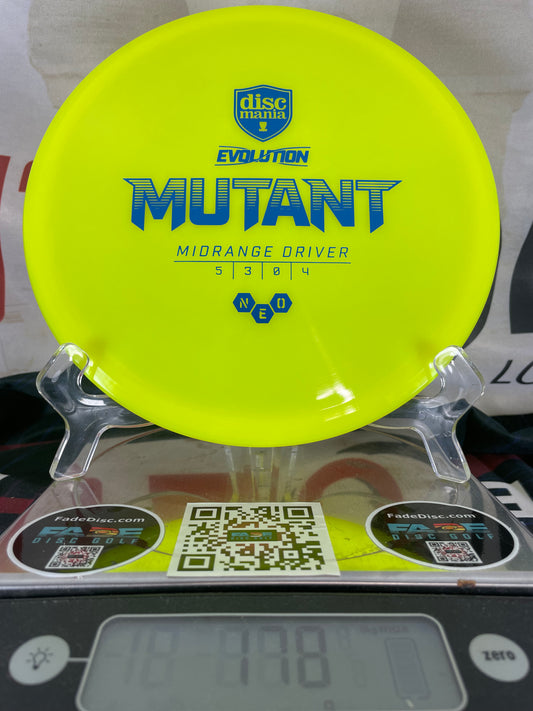 Discmania Mutant Neo 178g Yellow w/ Blue Foil Midrange