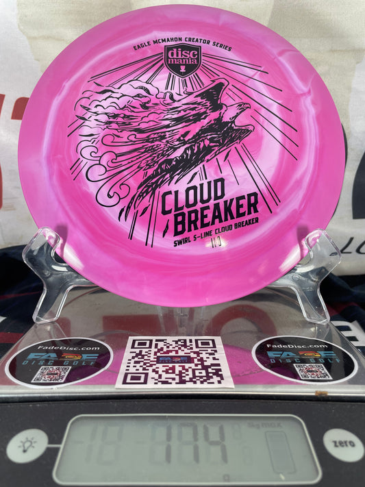 Discmania Cloudbreaker Swirly S-Line 174g Pink w/ Black Foil McMahon Distance Driver