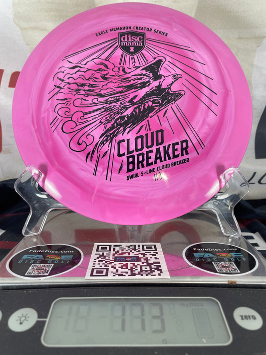 Discmania Cloudbreaker Swirly S-Line 173g Pink w/ Black Foil McMahon Distance Driver