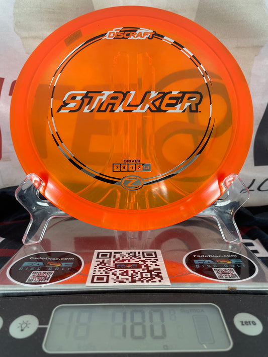 Discraft Stalker Z Line 180g Orange w/ Black and Silver Stripe Foil Fairway Driver
