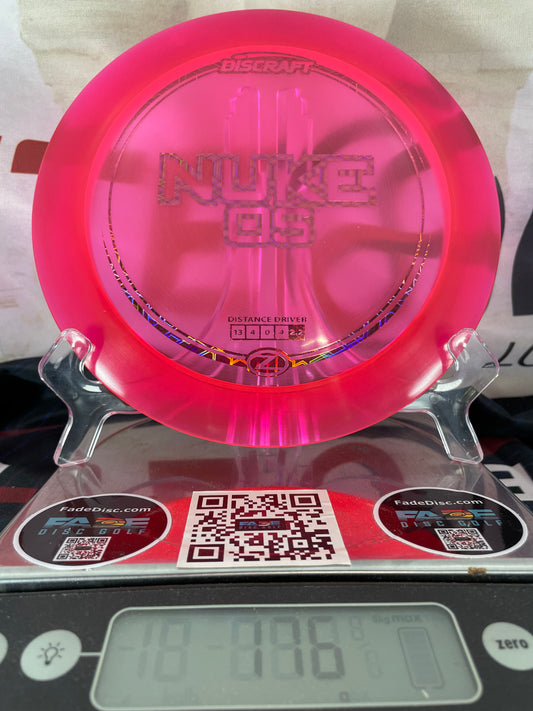 Discraft Nuke OS Z Line 176g Pink w/ Pink Tron Foil Distance Driver