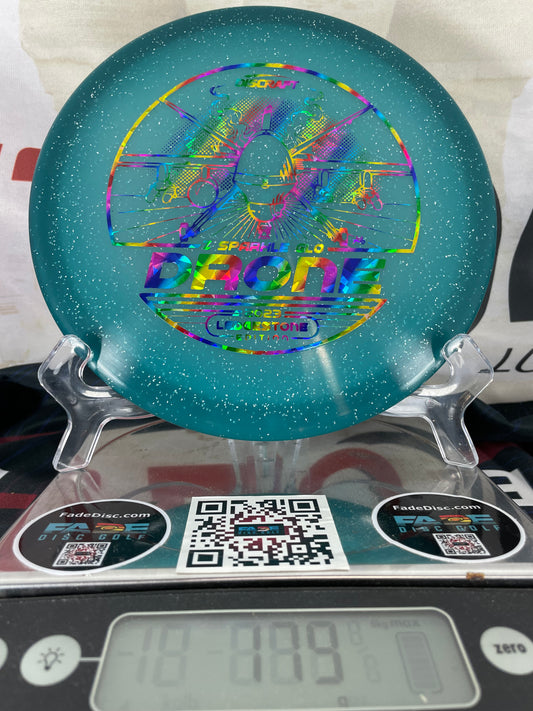 Discraft Drone Z Sparkle Glo 179g Blue w/ Rainbow Shatter Foil Midrange
