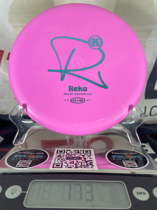 Kastaplast Reko K3 173g Pink w/ Blue Foil Putter