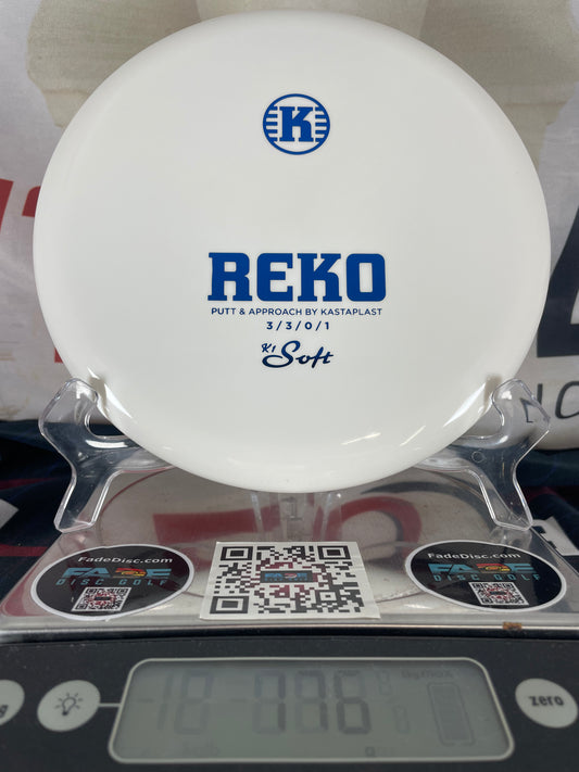 Kastaplast Reko K1 Soft 176g White w/ Blue Foil Putter