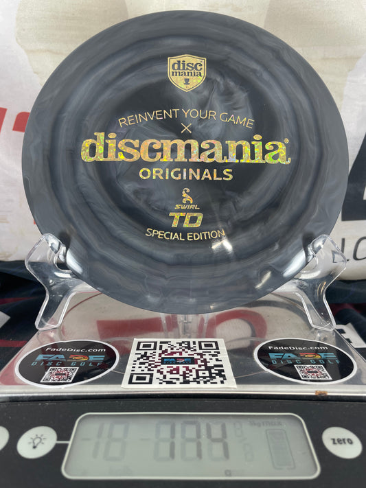 Discmania TD Swirly S-Line 174g Black w/ Gold Confetti Foil Special Edition Distance Driver