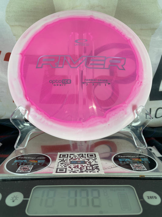 Latitude 64 River Opto Ice Orbit 172g Pink-White Swirl w/ Pink Foil Fairway Driver