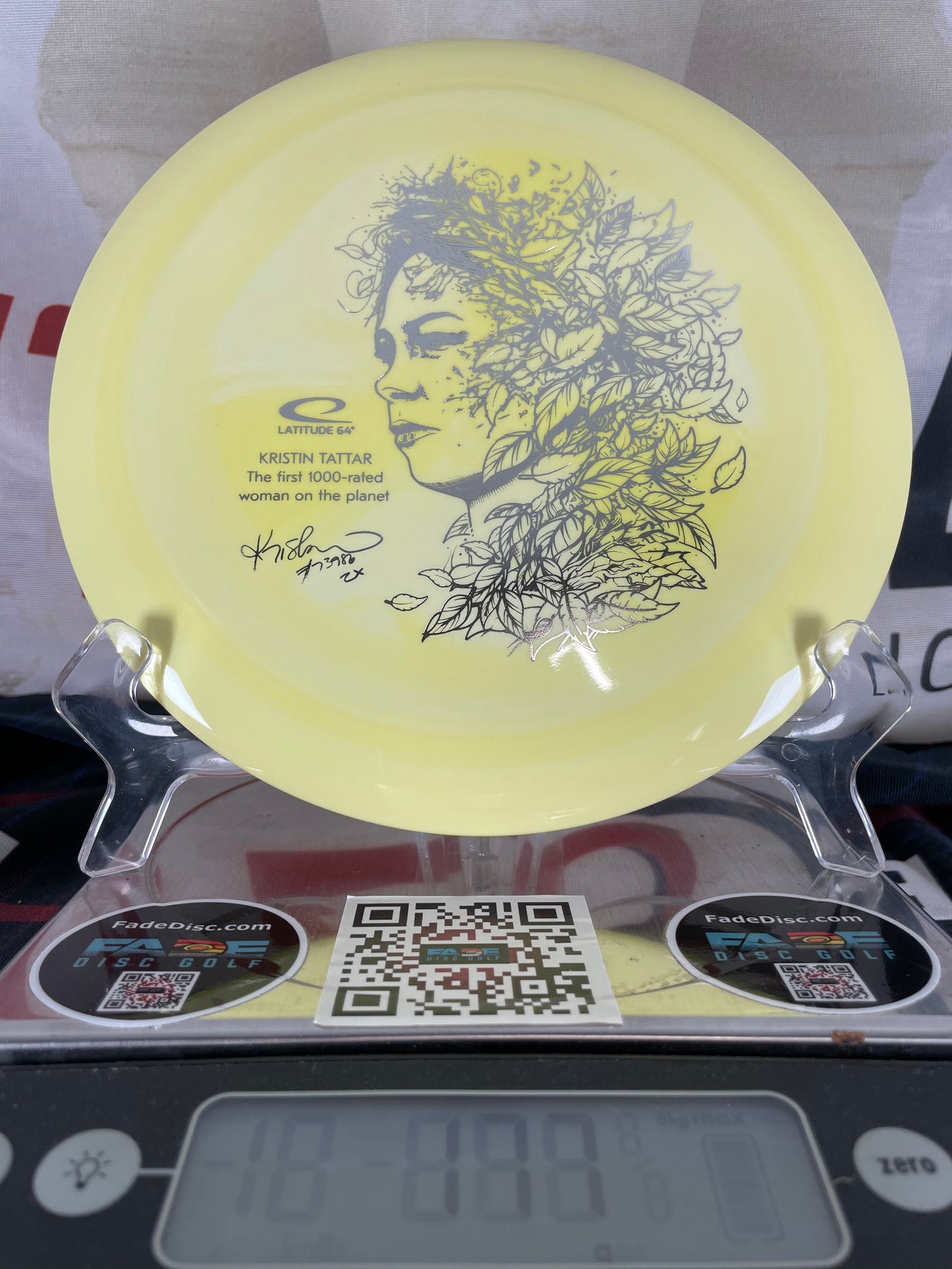 Latitude 64 Grace Grand Burst 177g Light Yellow Swirl w/ Silver Foil Tattar 1000 Rated Distance Driver