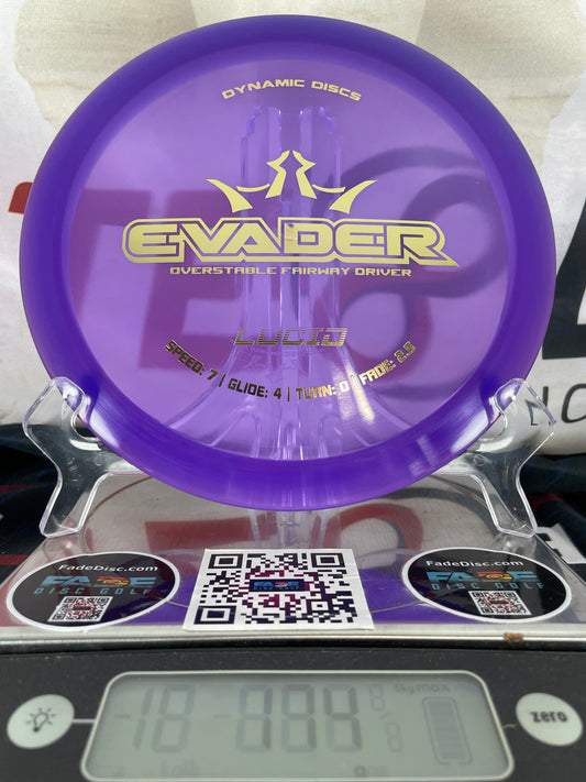 Dynamic Discs Evader Lucid 174g Purple w/ Gold Foil Fairway Driver