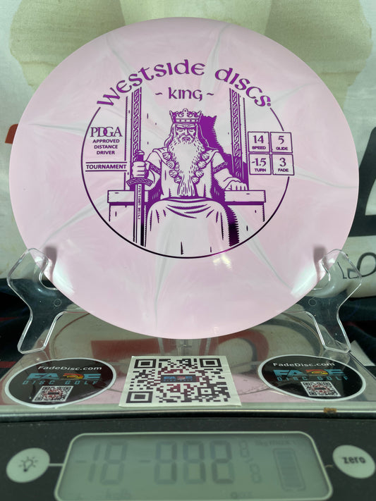 Westside King Tournament Burst 172g Pink Swirl w/ Purple Foil Distance Driver