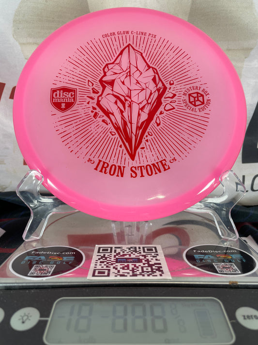 Discmania P3x Color Glow C-Line 176g Pink w/ Red Foil Iron Stone Putter