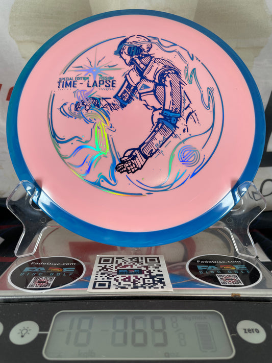 Axiom Time Lapse Fission 169g Pink w/ Blue Rim Simonline Special Edition Distance Driver