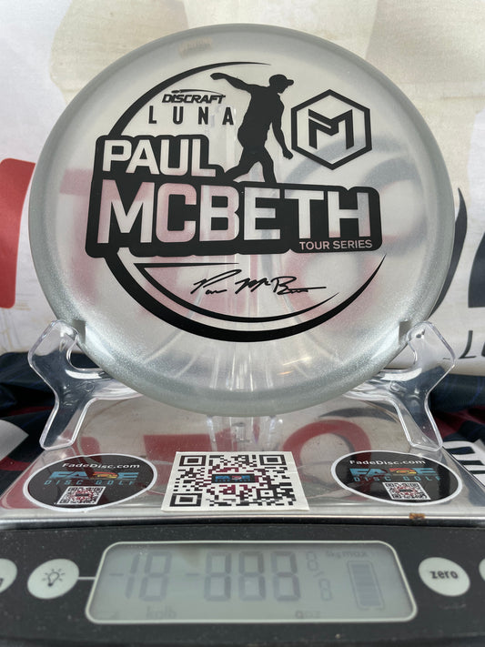 Discraft Luna Z Metallic 173g Clearw/ Black Foil McBeth 2021 Tour Series Putter