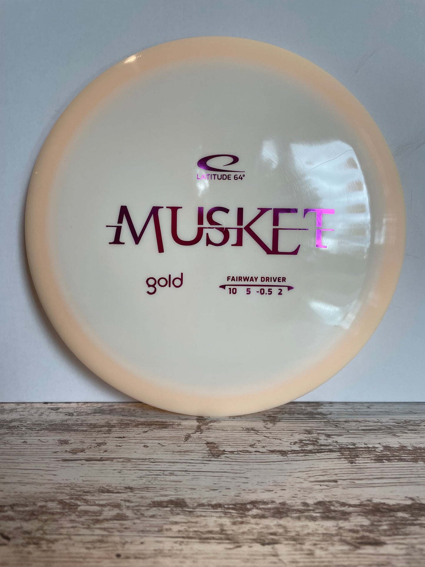 Latitude 64 Musket Gold 173g White w/ Light Pink Rim Fairway Driver