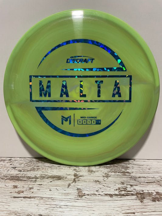 Discraft Malta McBeth Line 176g Green Swirl w/ Blue Shatter Foil Midrange