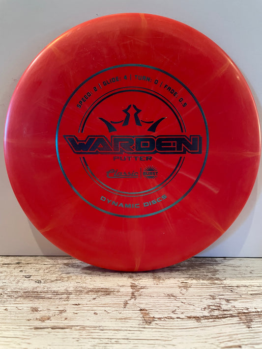 Dynamic Discs Warden Classic Burst Red 173g Putter