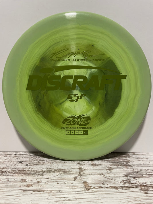 Discraft Zone McBeth ESP 174g Green Swirl Putter